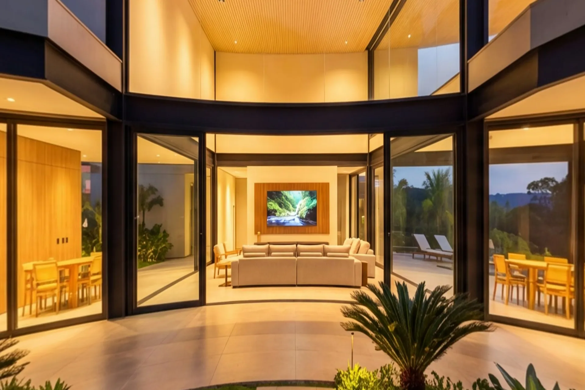 Casa Vitrine — Uma casa que criamos pra te mostrar o produto. Anda pelos ambientes e olha em volta.